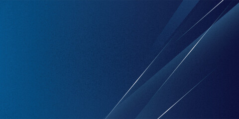 Poster - abstract modern blue horizontal banner background with geometric diagonal overlay layer and glowing 