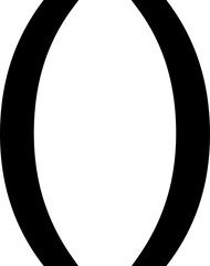 Fototapete - Text brackets icon. Black quotation marks. Curly braces, double symmetric and angle. Vintage typographic symbol calligraphic quote frame. Doodle, element lettering. Vector for punctuation math.