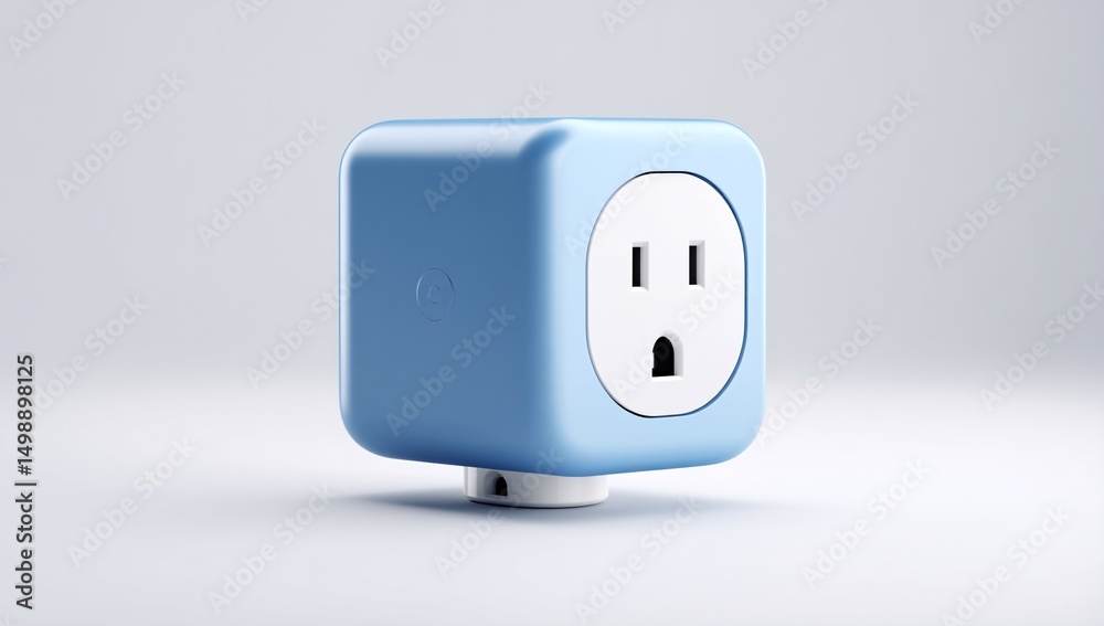 3D design of a smart plug, designed to help users control appliances ...