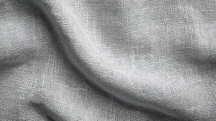 Poster - soft gray fabric texture with subtle white weave detail