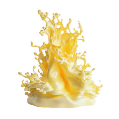 Poster - Vibrant Yellow Liquid Splash with Dynamic Movement and Texture