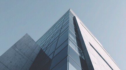 Poster - Sleek Glass Corporate Building Reaching Into the Sky