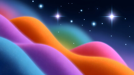 Poster - dynamic fluid color gradient background
