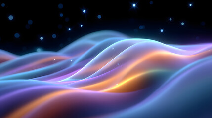 Poster - dark blue abstract fluid gradient background