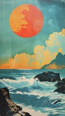 Wall Mural - a seascape sunlight outdoors nature.