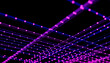 © Westend61 - Abstract 3D render of glowing pink and purple lines and dots on a dark background