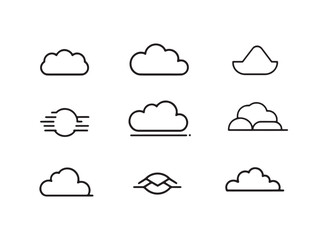Poster - Cloud Syncing Line Art Design Showing Seamless Data Transfer