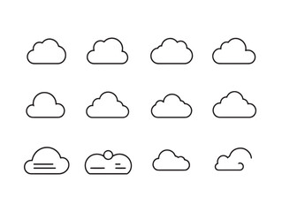 Poster - Cloud Syncing Line Art Illustration Depicting Networked Devices