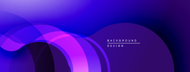 Poster - Abstract purple waves create dynamic background. Smooth gradients, modern design, elegant curves. Minimalist aesthetic, vibrant colors.