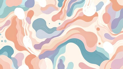 Wall Mural - abstract pastel swirls: a dreamy visual landscape