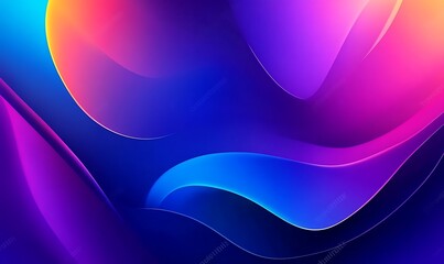 Poster - Bright gradient background It has a small grainy surface. Abstract shapes black background colorful banner header poster design. Abstract modern dynamic colors

