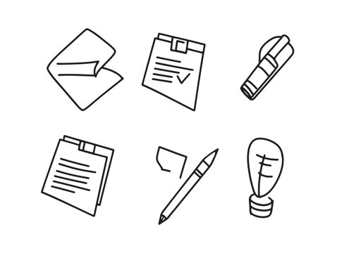 Modern Checklist Concept in Clean Outline Artwork
