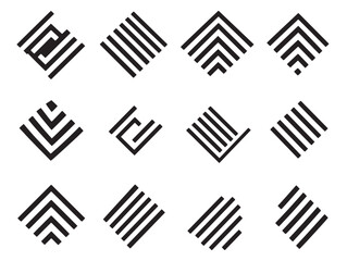 Poster - Clean Chevron Left Line Art Vector Icon for Design Use