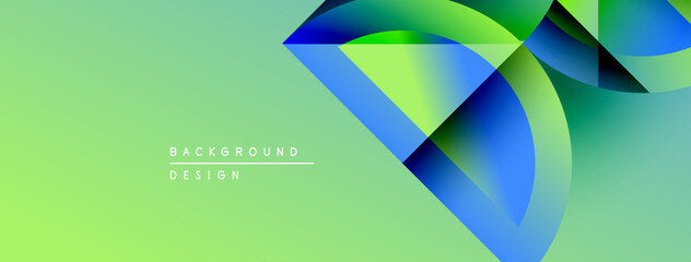 Poster - Abstract vibrant design. Gradient colors blend, creating dynamic shapes. Modern aesthetic, suitable for backgrounds, presentations.