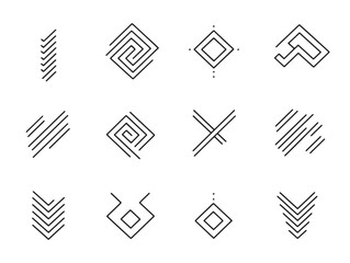 Poster - Clean Chevron Right Symbol Line Art Vector Graphic