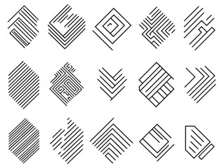 Poster - Modern Chevron Right Line Art Style Vector Design