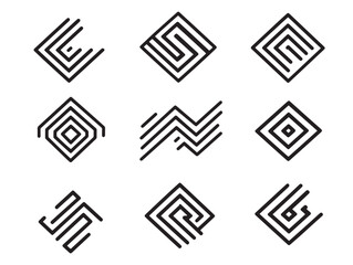 Poster - Clean Chevron Up Line Art Symbol for Digital Projects