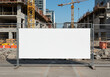 © mametelfatih - Blank banner on construction site fence