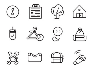 Poster - Child Health Medical Icon in Clean Line Art Style