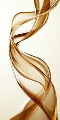 Canvas Print - abstract flowing copper liquid, dynamic waves, smooth gradient background, elegance and movement