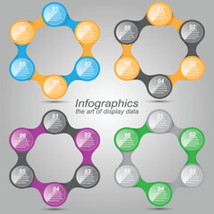 Leinwandbilder - Collection infographic template for modern data visualization and ranking and statistics.