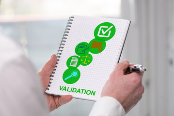 Wall Mural - validation concept on a notepad