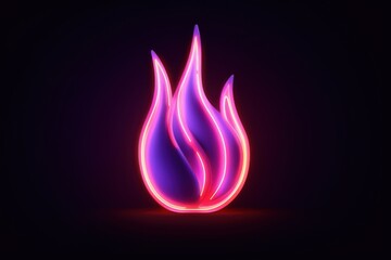 Wall Mural - fire light neon lighting.
