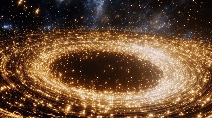 Wall Mural - Cosmic swirling vortex of golden light