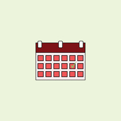 Poster - Calendar icon symbol. Flat design style eps 10 illustration. graphic element design resources. Design illustration elements with the theme of ui application and technology