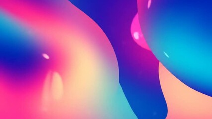 Poster - Abstract gradient shapes flow in a vibrant dance of light and color in a mesmerizing animated background