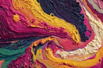Aufkleber - Vibrant swirling colors create a dynamic abstract artwork representing energy and creativity