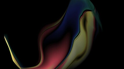 Aufkleber - Abstract colorful holographic liquid wave futuristic background. Seamless looping pastel retro motion design. Video animation Ultra HD 4K 3840x2160