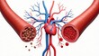 © Zone - Illustration of blood vessel blockage and plaque buildup.