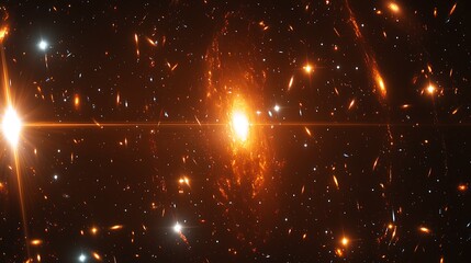 exploring cosmic phenomena bright galaxy in space astronomy high detail outer space wide angle stell