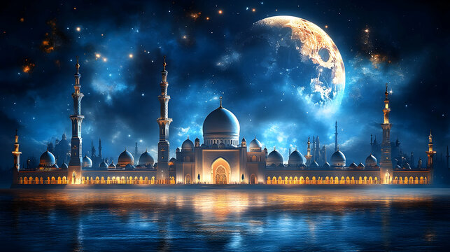 Eid-ul-adha and eid-ul-fitr mubarak and islamic greeting card,poster,