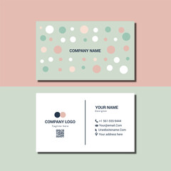 professional company business card design template with qr code