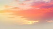 © Dissanayaka - Evening sky with clouds. Golden sunset. Pastel pale yellow coral peach pink rose and red  beige white abstract background for design. Color gradient. Template.