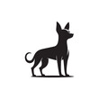 © subur - **'Distinctive Xoloitzcuintli Vector Silhouette: Sleek Mexican Hairless Dog Design Featuring Unique Profile, Smooth Coat, and Alert Stance in Clean, Minimalist Style for Crafts and Digital Art'**