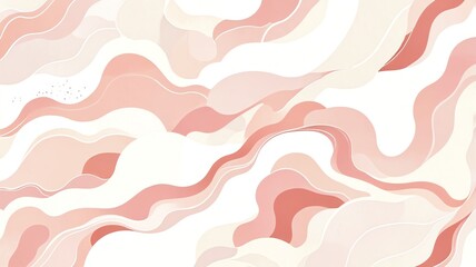 Wall Mural - abstract pink and white swirls: a serene minimalist design