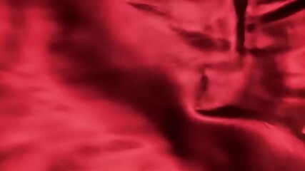 Poster - Crimson Silk: Abstract Motion of Flowing Fabric in Deep Red Tones