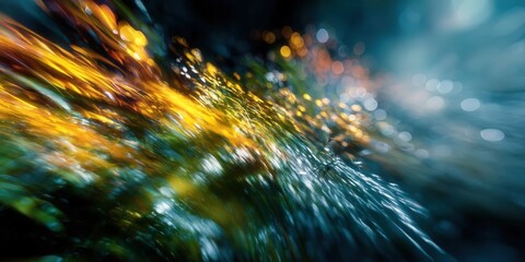Leinwandbilder - Vibrant Abstract Artwork of Light and Color with Wildness and Movement