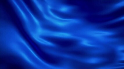 Poster - Deep Blue Satin Fabric Flowing Gently in a Seamless Loop Video Background