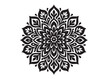 © Adobe design - black mandala logo silhouette design, mandala design logo icon silhouette, mandala design patterns silhouette vector, Simple mandala design logo silhouette in vector style with a white background