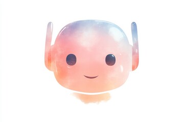 Poster - Adorable ai chatbot icon design for digital interfaces and branding