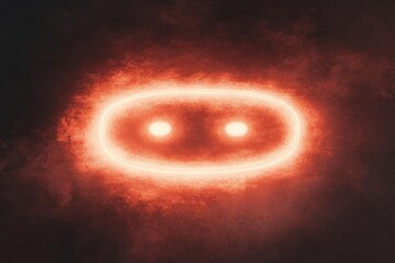 Poster - Futuristic ai chatbot icon design with glowing light effects for digital interfaces