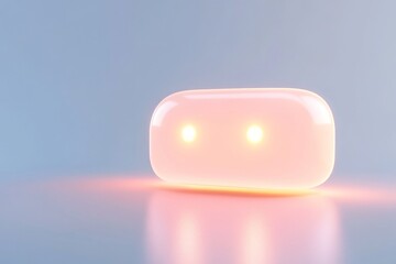Poster - Futuristic ai chatbot icon with glowing lights for digital design