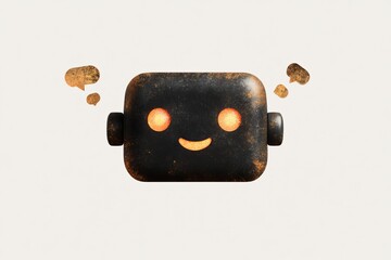 Poster - Sleek and modern ai chatbot icon design for tech interfaces