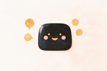 Poster - Charming ai chatbot icon design with speech bubbles for digital interface