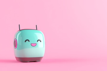 Poster - Cute ai chatbot icon design for digital interfaces and apps