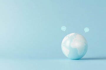 Poster - Innovative ai chatbot icons with global connectivity concept for digital interface design